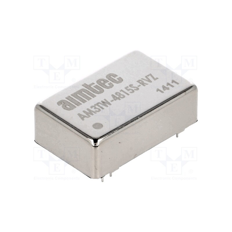 1 pcs x AIMTEC - AM3TW-4815S-RVZ - Converter: DC/DC, 3W, Uin: 18÷72V, Uout: 15VDC, Iout: 200mA, DIP24