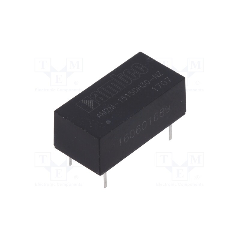 1 pcs x AIMTEC - AM2M-1515DH30-NZ - Converter: DC/DC, 2W, Uin: 13.5÷16.5V, Uout: 15VDC, Uout2: -15VDC