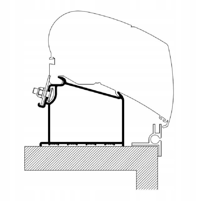 Thule Omnistor awning adapter for Adria trailer