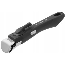 Handle for pots and pans with a Brunner lock