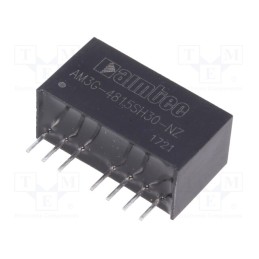 1 pcs x AIMTEC - AM3G-4815SH30-NZ - Converter: DC/DC, 3W, Uin: 36÷75V, Uout: 15VDC, Iout: 200mA, SIP8