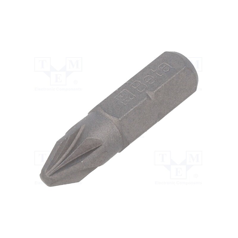 2 pcs x BETA - 861PZ/2 - Screwdriver bit, Pozidriv®, PZ2, Overall len: 25mm