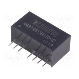 1 pcs x AIMTEC - AM3G-4815DH30-NZ - Converter: DC/DC, 3W, Uin: 36÷75V, Uout: 15VDC, Uout2: -15VDC, SIP8