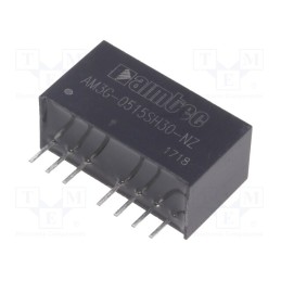 1 pcs x AIMTEC - AM3G-0515SH30-NZ - Converter: DC/DC, 3W, Uin: 4.5÷9V, Uout: 15VDC, Iout: 167mA, SIP8