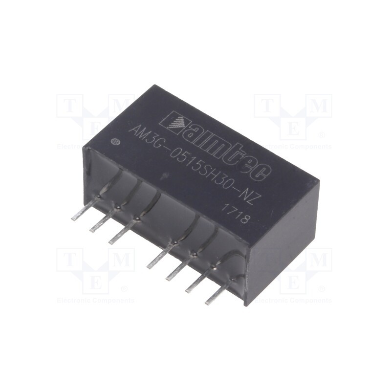 1 pcs x AIMTEC - AM3G-0515SH30-NZ - Converter: DC/DC, 3W, Uin: 4.5÷9V, Uout: 15VDC, Iout: 167mA, SIP8