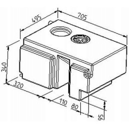 Clean and gray water tank ev 2013 100l transit 2000 2006