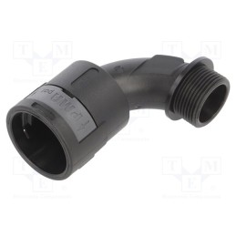 1 pcs x PMA - BVBD-M253GT - 90° angled connector, Thread: metric,outside, polyamide 6, black