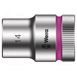 1 pcs x WERA - 5003605001 - Socket, 6-angles,socket spanner, HEX 14mm, 1/2', 37mm, Zyklop