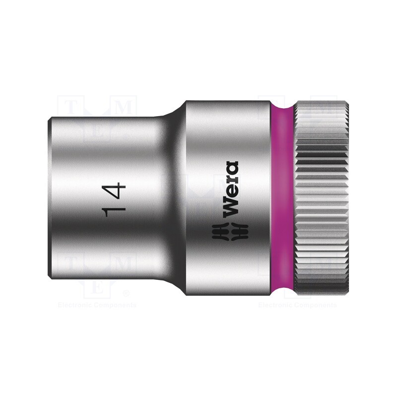 1 pcs x WERA - 5003605001 - Socket, 6-angles,socket spanner, HEX 14mm, 1/2', 37mm, Zyklop