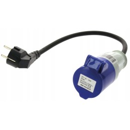 Adapter with 230v Cee cable and cover