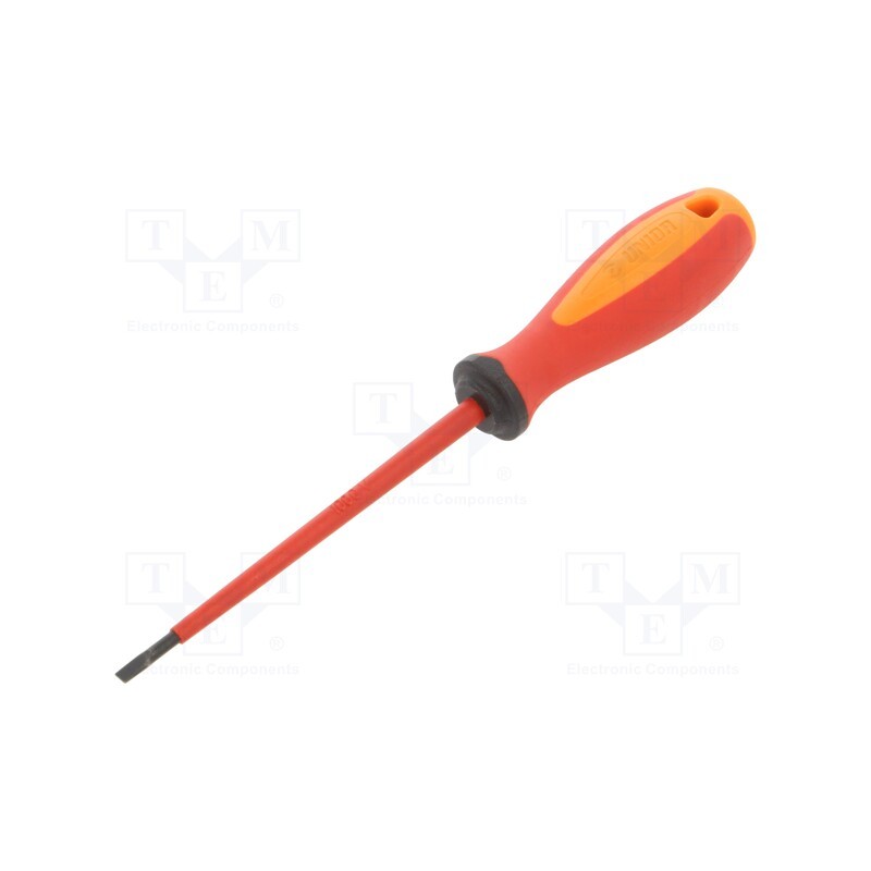 1 pcs x UNIOR - 616438 - Screwdriver, insulated, slot, 3,5x0,6mm, Blade length: 100mm