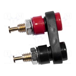 1 pcs x MUELLER ELECTRIC - BU-P2143-0 - Socket, 3mm banana, 5A, 1kVDC, black, gold-plated, on panel, double