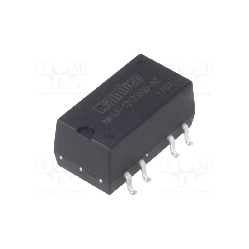 1 pcs x AIMTEC - AM1LR-1212SH30-NZ - Converter: DC/DC, 1W, Uin: 11.4÷12.6V, Uout: 12VDC, Iout: 83mA, SMD