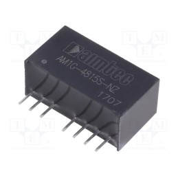 1 pcs x AIMTEC - AM1G-4815S-NZ - Converter: DC/DC, 1W, Uin: 36÷75V, Uout: 15VDC, Iout: 67mA, SIP8, THT