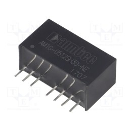 1 pcs x AIMTEC - AM1G-0512SH30-NZ - Converter: DC/DC, 1W, Uin: 4.5÷9V, Uout: 12VDC, Iout: 83mA, SIP8, THT