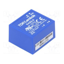1 pcs x TDK-LAMBDA - KAS2-9 - Converter: AC/DC, 2W, 90÷305VAC, Usup: 120÷430VDC, Uout: 9VDC, 73%