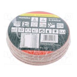 1 set x METABO - 624058000 - Sandpaper, Ø: 80mm, Granularity: 320, Mounting: self-adhesive