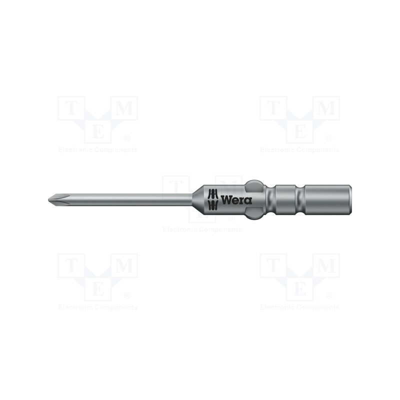 1 pcs x WERA - 5135291001 - Screwdriver bit, Phillips, PH1, Overall len: 60mm, Ø: 3mm