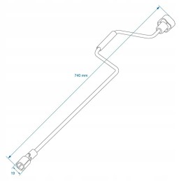 Caravan support wrench 19mm on a 740mm crank joint