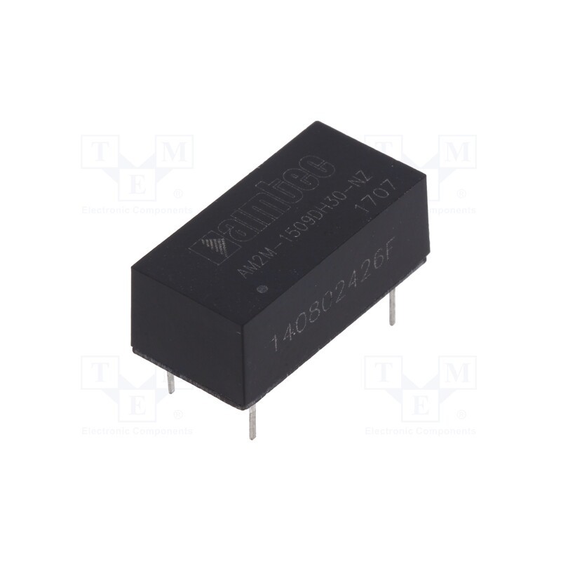 1 pcs x AIMTEC - AM2M-1509DH30-NZ - Converter: DC/DC, 2W, Uin: 13.5÷16.5V, Uout: 9VDC, Uout2: -9VDC