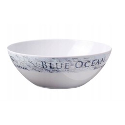 Blue ocean melamine salad bowl for camping