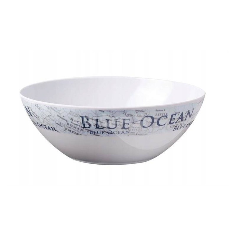 Blue ocean melamine salad bowl for camping