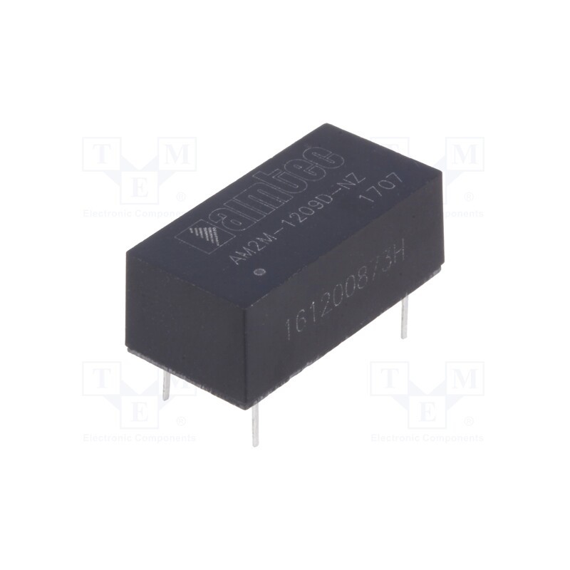 1 pcs x AIMTEC - AM2M-1209D-NZ - Converter: DC/DC, 2W, Uin: 10.8÷13.2V, Uout: 9VDC, Uout2: -9VDC