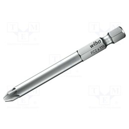 1 pcs x WIHA - 5799 - Screwdriver bit, Pozidriv®, PZ2, Overall len: 110mm, PROFESSIONAL