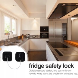 The refrigerator closes the refrigerator