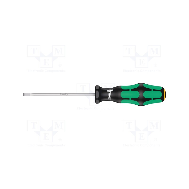 1 pcs x WERA - 5110004001 - Screwdriver, slot, 4,0x0,8mm, Blade length: 100mm