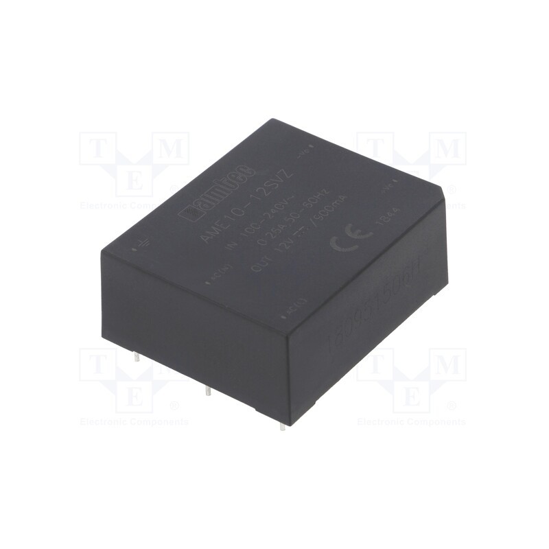 1 pcs x AIMTEC - AME10-12SVZ - Converter: AC/DC, 10.8W, 85÷264VAC, Usup: 100÷370VDC, Uout: 12VDC