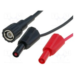 1 pcs x AXIOMET - AX-TL-BNC-4BP2 - Test lead, 3A, BNC plug,banana plug 4mm x2, Len: 1.2m