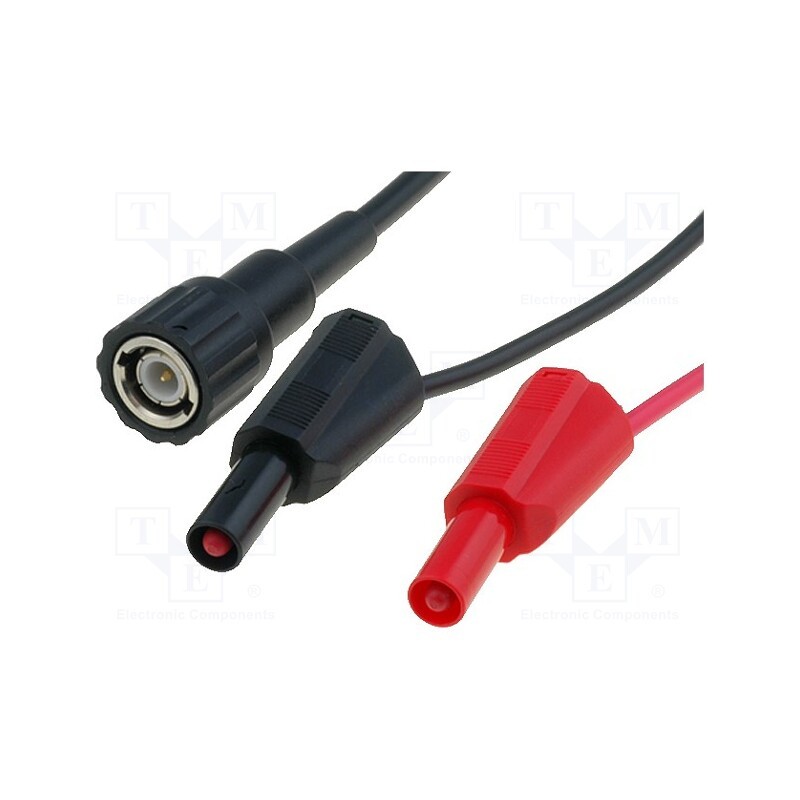 1 pcs x AXIOMET - AX-TL-BNC-4BP2 - Test lead, 3A, BNC plug,banana plug 4mm x2, Len: 1.2m