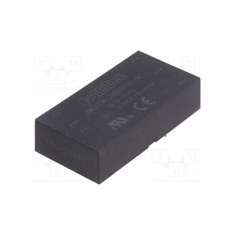 1 pcs x AIMTEC - AM20EW-2403SH30-NZ - Converter: DC/DC, 20W, Uin: 9÷36V, Uout: 3.3VDC, Iout: 5A, 2'x1'