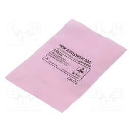 1 set x ANTISTAT - 001-0003 - Protection bag, ESD, L: 152mm, W: 102mm, Thk: 75um, 100pcs, pink