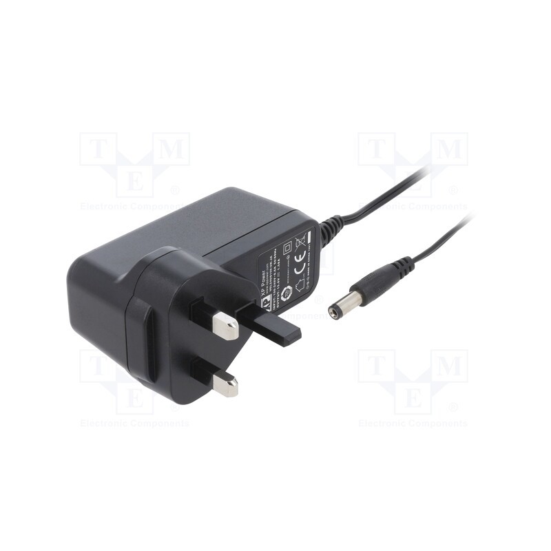 1 pcs x XP POWER - VEL24US150-UK-JA - Power supply: switched-mode, plug, 15VDC, 1.6A, 24W, Out: 5,5/2,1