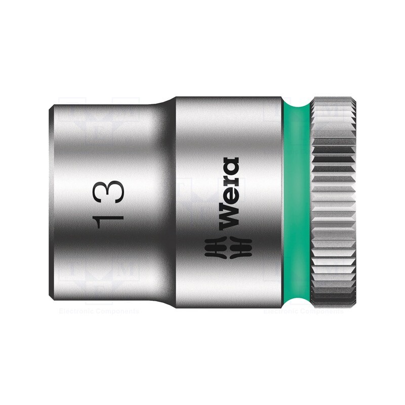 1 pcs x WERA - 5003558001 - Socket, 6-angles,socket spanner, HEX 13mm, 3/8', 29mm, Zyklop