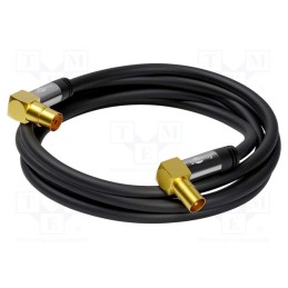 1 pcs x Goobay - 70455 - Cable, 75Ω, 1m, PVC, black
