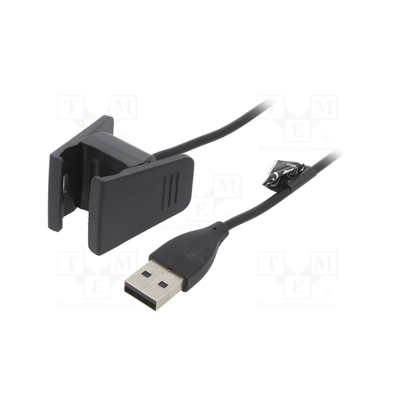 1 pcs x AKYGA - AK-SW-28 - Cable: for smartwatch charging, 1m, Fitbit Charge 2, black, 1A