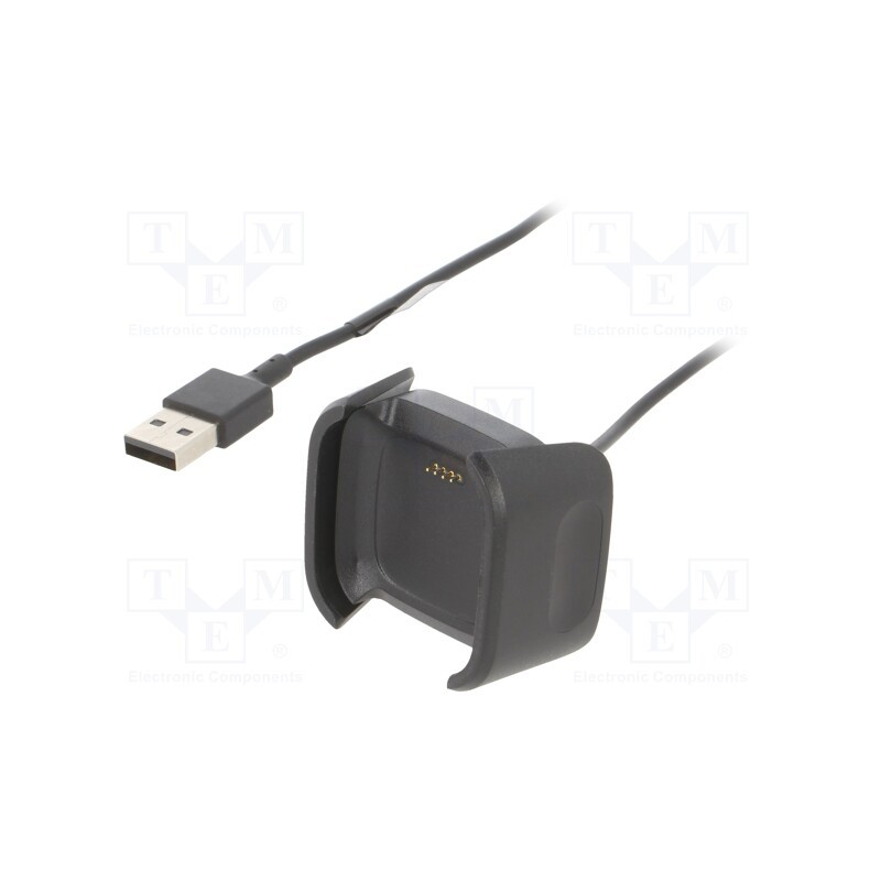 1 pcs x AKYGA - AK-SW-24 - Cable: for smartwatch charging, 1m, Fitbit Versa 2, black, 1A