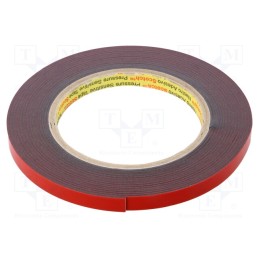 1 rol x 3M - 3M 4611 9MM 5.5M - Tape: fixing, W: 9mm, L: 5.5m, Thk: 1100um, acrylic, dark grey