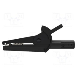 1 pcs x SCHu00dcTZINGER - SAK 6716 NI / 4 / SW - Crocodile clip, 10A, black, max.8mm, Plating: nickel plated, 600V