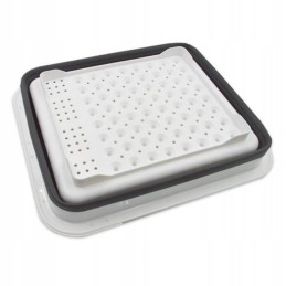 Foldable silicone dish dryer with drainer for plates, glasses and cutlery