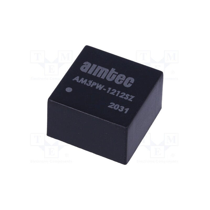 1 pcs x AIMTEC - AM3PW-1212SZ - Converter: DC/DC, 3W, Uin: 4.5÷18V, Uout: 12VDC, Iout: 250mA, DIP8