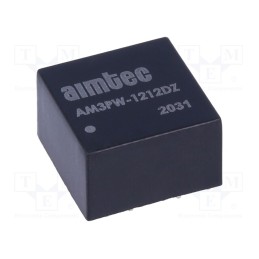 1 pcs x AIMTEC - AM3PW-1212DZ - Converter: DC/DC, 3W, Uin: 4.5÷18V, Uout: 12VDC, Uout2: -12VDC, DIP8