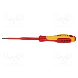 1 pcs x KNIPEX - 98 20 30 - Screwdriver, insulated, slot, 3,0x0,5mm, Blade length: 75mm, 1kVAC