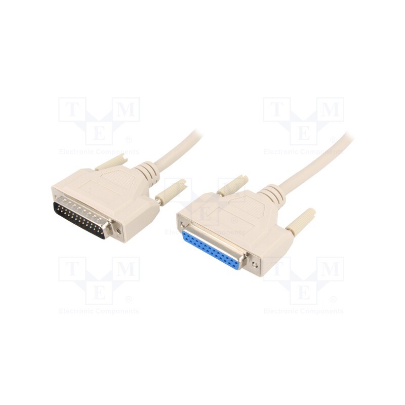 1 pcs x DIGITUS - AK-610201-020-E - Cable, D-Sub 25pin socket,D-Sub 25pin plug, 2m, connection 1: 1