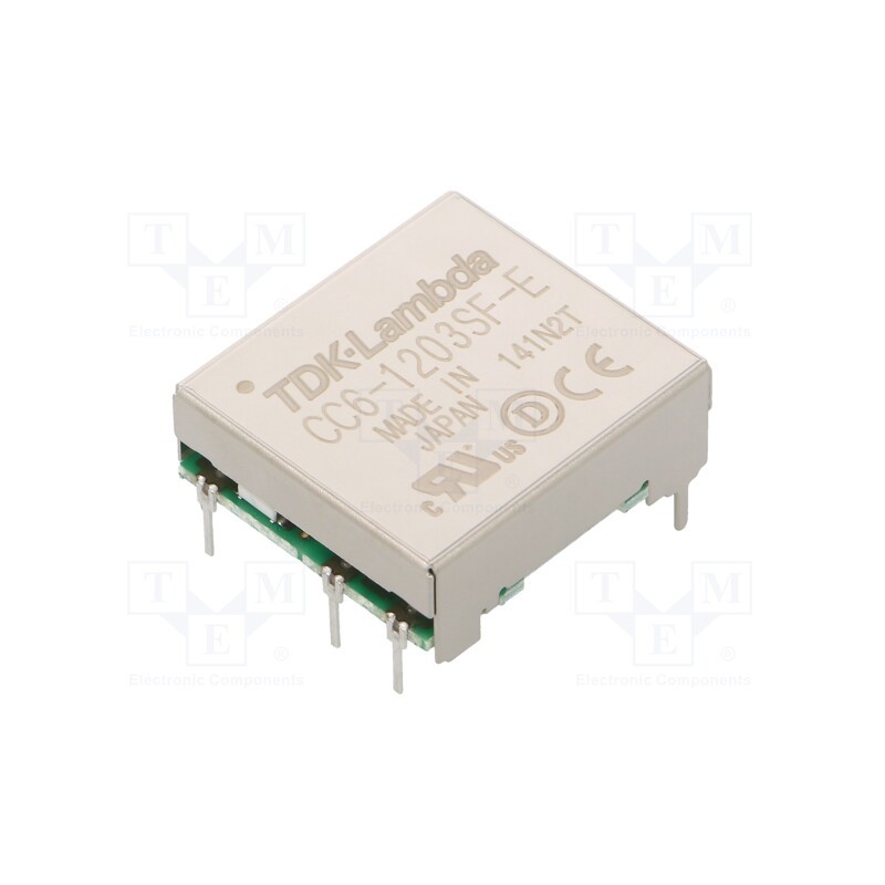 1 pcs x TDK-LAMBDA - CC6-1203SF-E - Converter: DC/DC, 6W, Uin: 12V, Uout: 3.3VDC, Iout: 1.2A, DIP7, THT