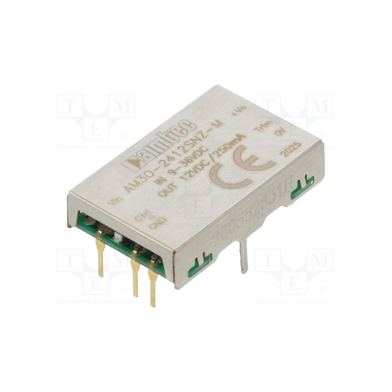 1 pcs x AIMTEC - AM3O-2412SNZ-M - Converter: DC/DC, 3W, Uin: 9÷36V, Uout: 12VDC, Iout: 250mA, DIP