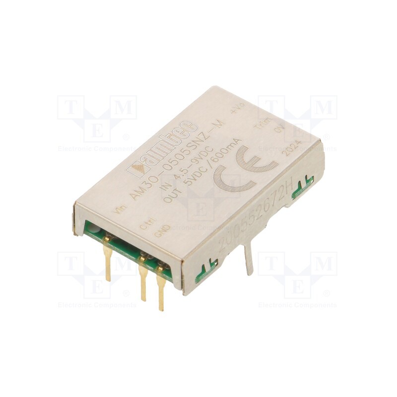 1 pcs x AIMTEC - AM3O-0505SNZ-M - Converter: DC/DC, 3W, Uin: 4.5÷9V, Uout: 5VDC, Iout: 600mA, DIP